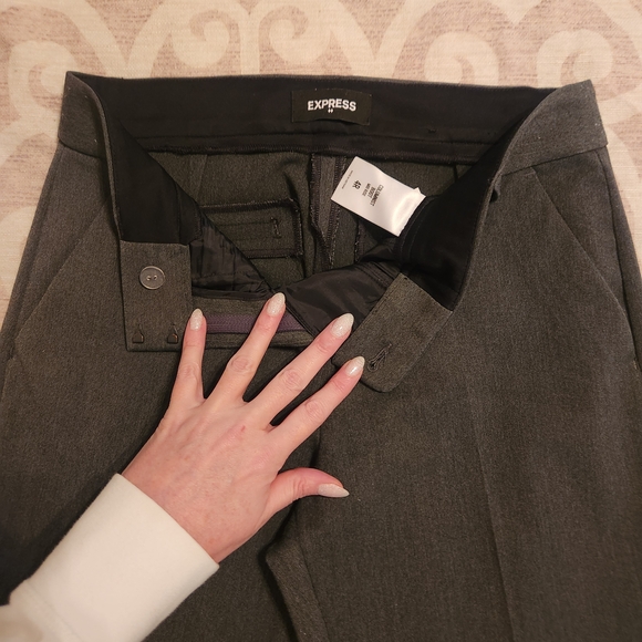 Express Charcoal Gray Dress Pants - Picture 2 of 4